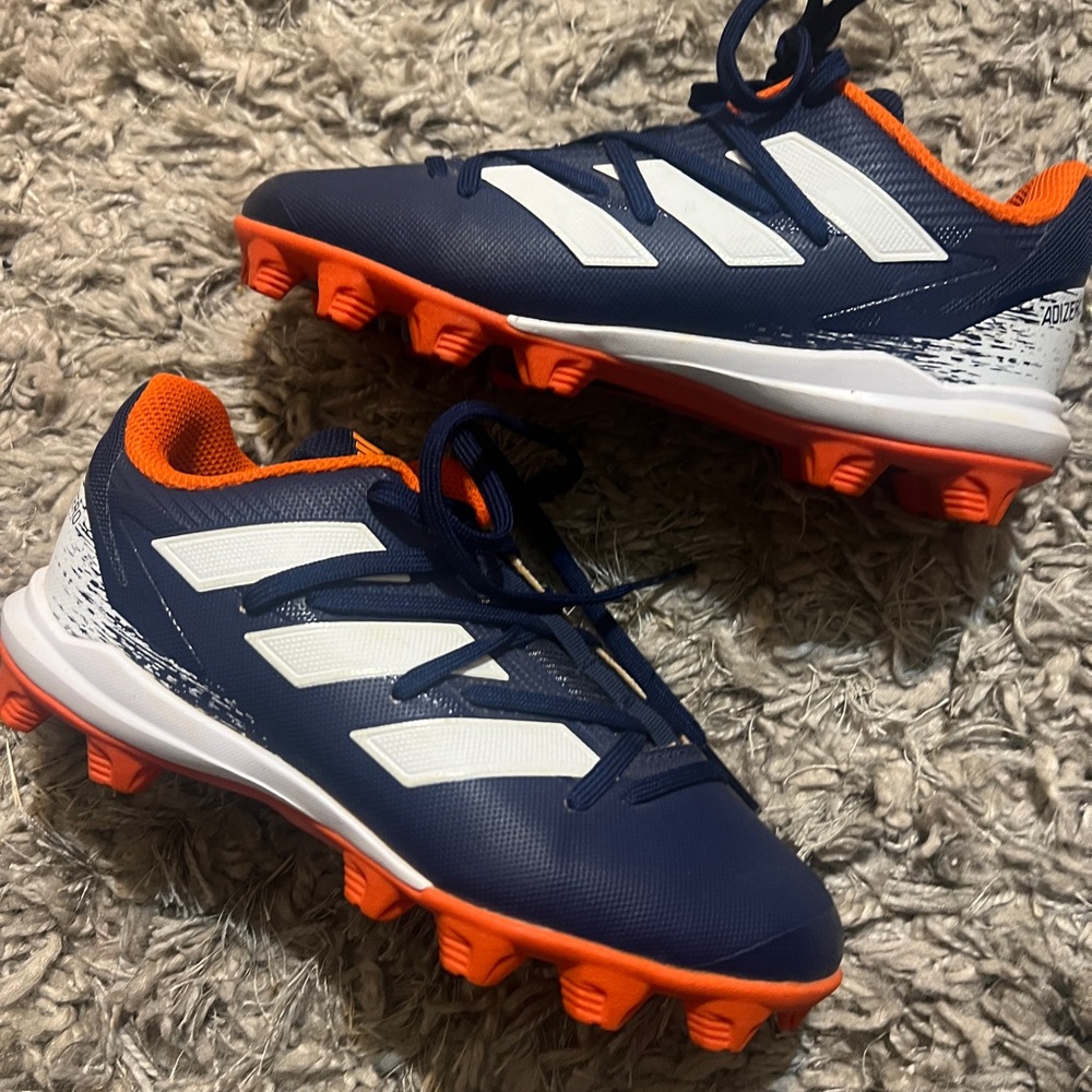 Adidas Kids cleats - Navy and Orange